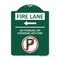 Signmission Fire Lane No Parking or Standing Anytime W/ No Parking & Left Arrow Alum, 18" x 24", GW-1824-24008 A-DES-GW-1824-24008 - alternate 1